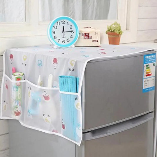Dust-proof Fridge Cover With Pockets, Waterproof Cover For Fridge, Oil Proof Fridge