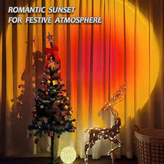 Remote Control RGB Sunset Lamp Projector 16 Colors Changing RGB,