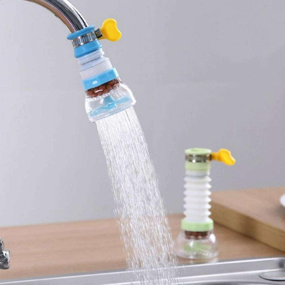 360 Rotatable Adjustable Water Filter Faucet Tap - Water-Saving Kitchen and Bathroom Organizer