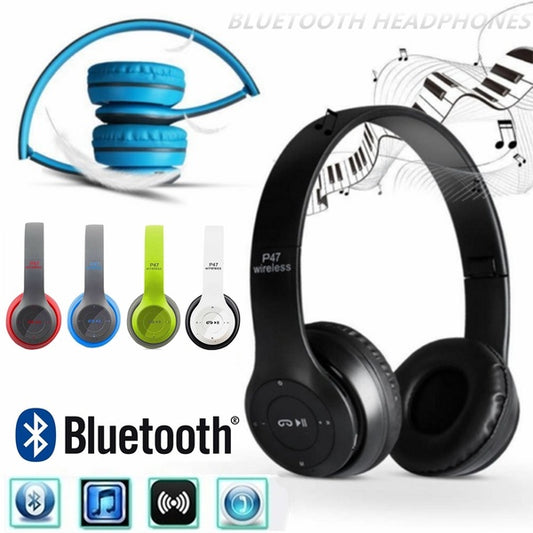 P47 Wireless Bluetooth Foldable Headset With Microphone FOR All cell phones and laptop use
