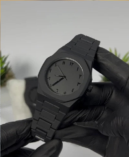 Black Arabic Aura Watch For Men Stylish Aura