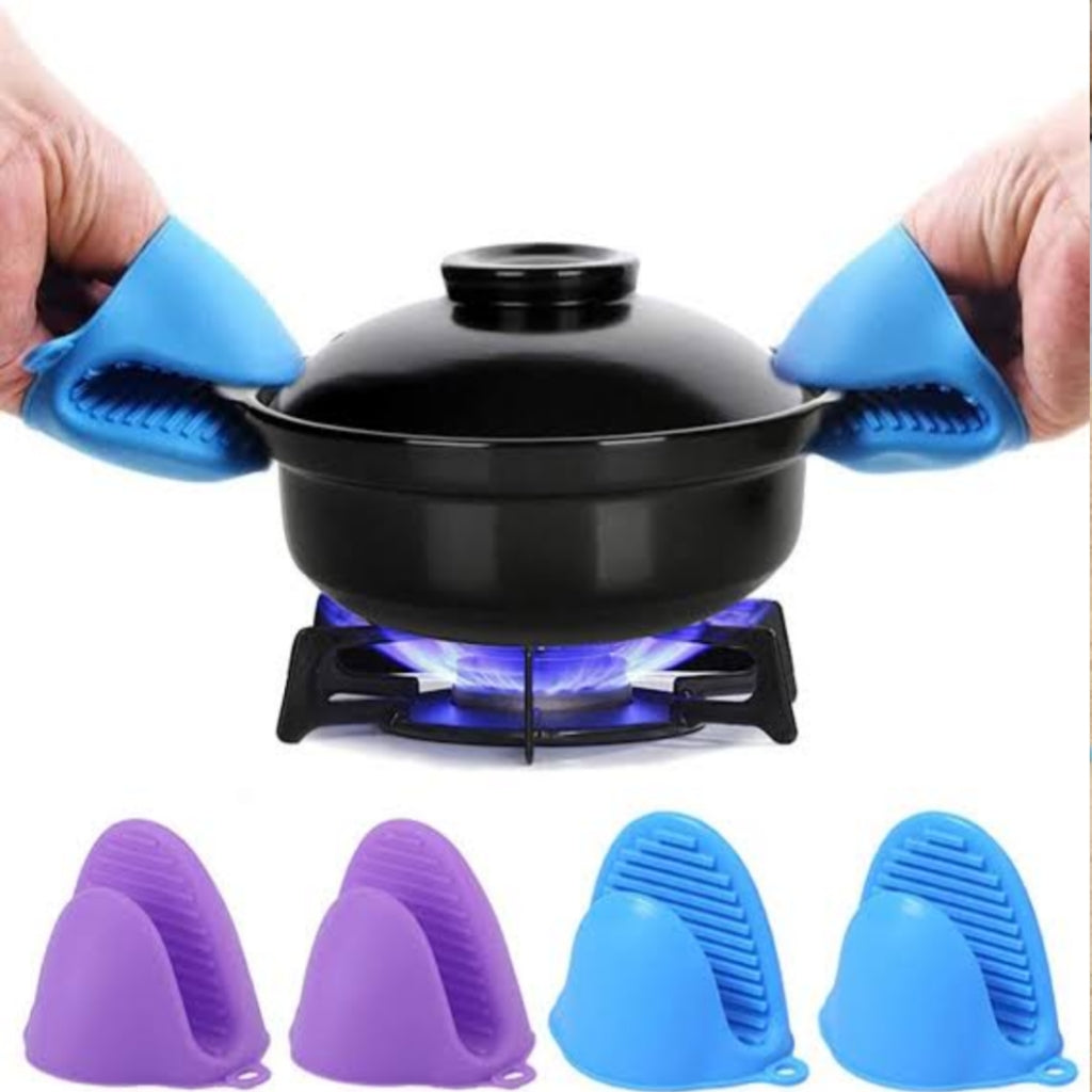High quality 2 piece silicone pot holder/ heat resistant oven mitts kitchen accessories best
