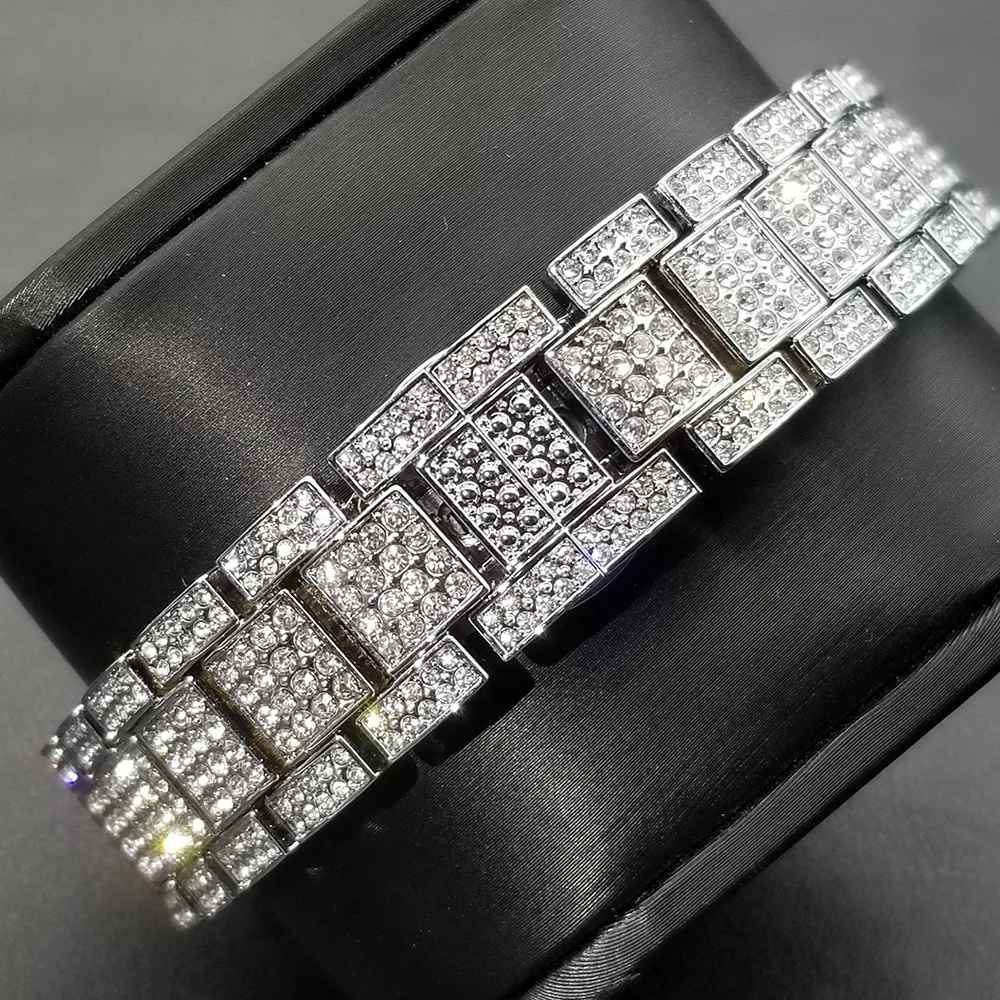 Diamonds in Dial Watches for Men Luxury New Fashion Diamond Watches for Boys Stylish