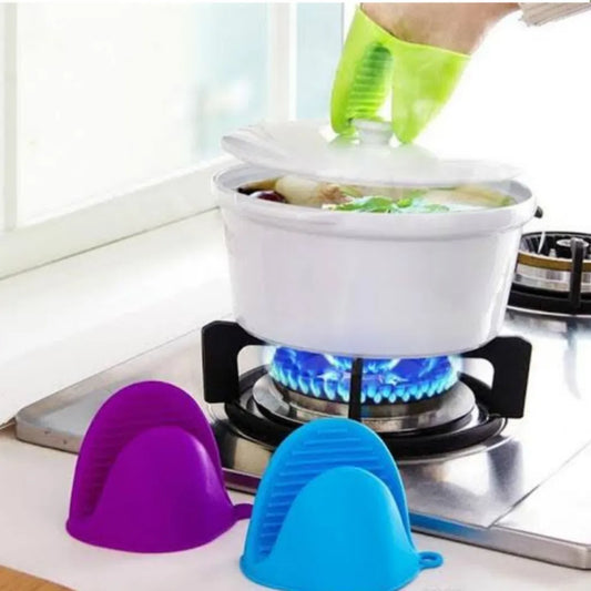 High quality 2 piece silicone pot holder/ heat resistant oven mitts kitchen accessories best