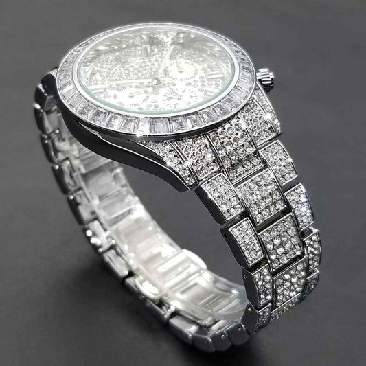 Diamonds in Dial Watches for Men Luxury New Fashion Diamond Watches for Boys Stylish