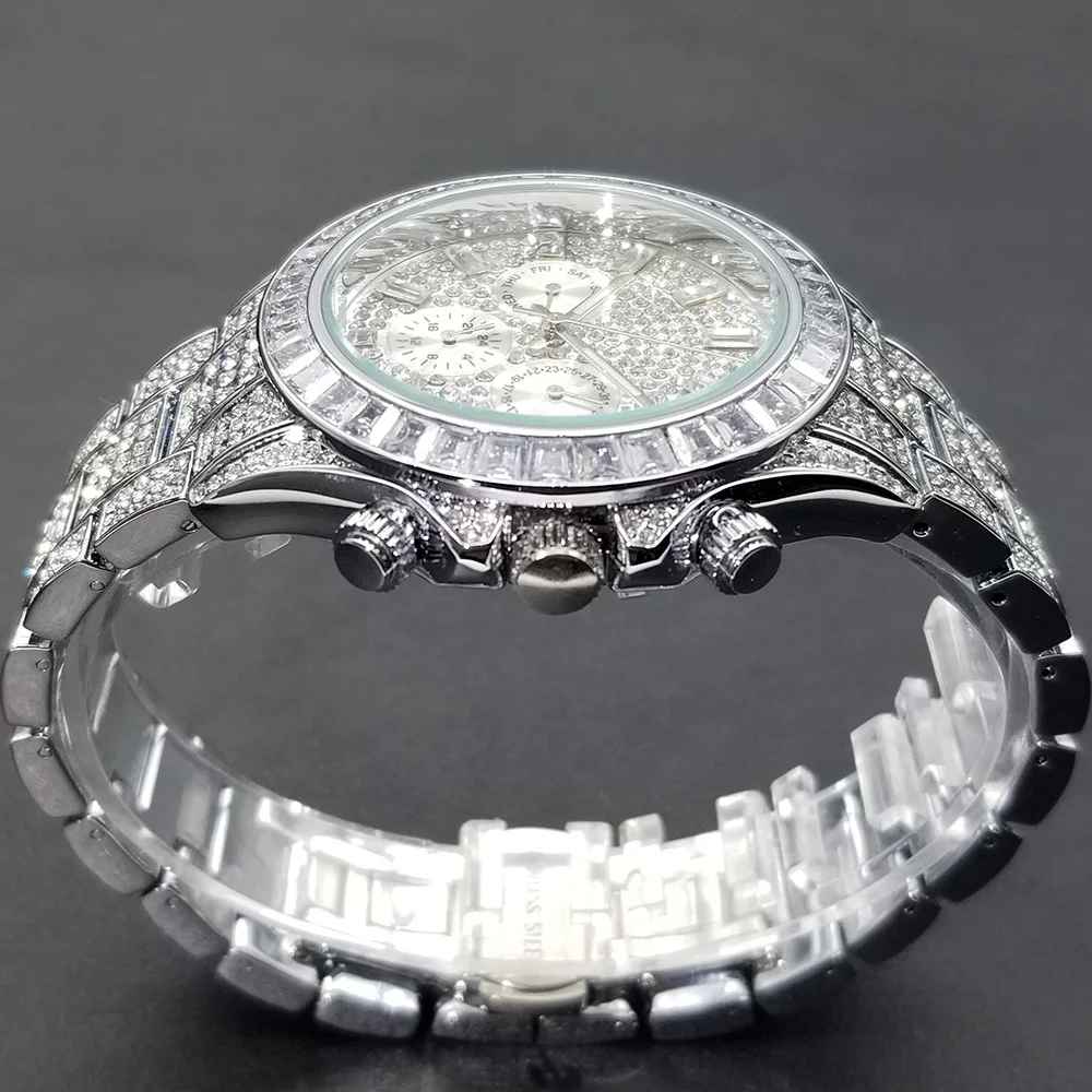 Diamonds in Dial Watches for Men Luxury New Fashion Diamond Watches for Boys Stylish