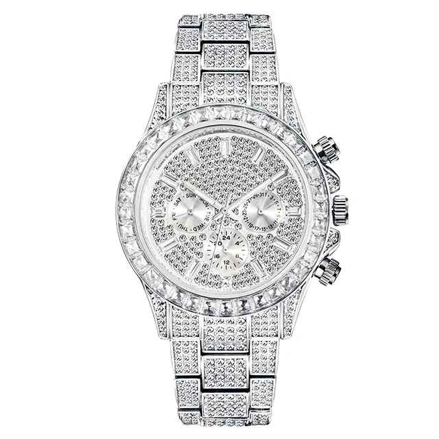 Diamonds in Dial Watches for Men Luxury New Fashion Diamond Watches for Boys Stylish